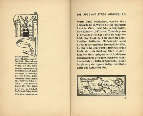 1000 Jahre Magdeburg Elbe Stadt Geschichte Wirtschaft Architektur Chronik 1936