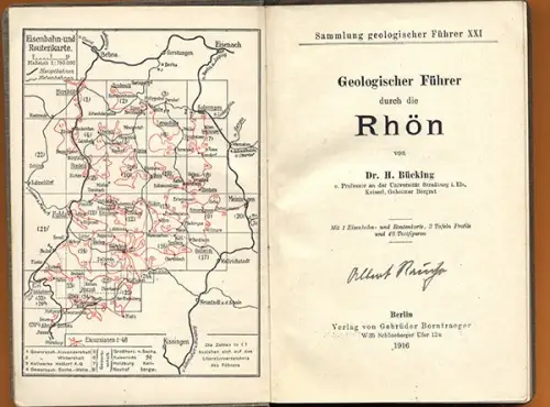Hessen Rhön Fulda Wasserkuppe Geologie Klima Erdgeschichte Exkursion Führer 1916