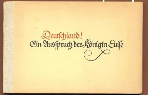 Preussen Königin Luise Scherenschnitt Schriftkunst Typografie Offenbach 1944