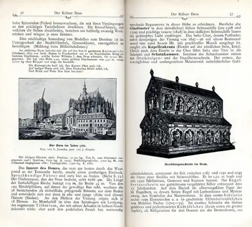 Rhein Köln Stadt Geschichte Verkehr Stadtplan Werbung alter Reiseführer 1905
