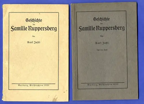 Hessen Genealogie Ahnenforschung Familie Ruppersberg Marburger Linie Buch 1931