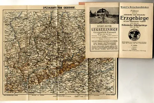 Sachsen Erzgebirge Böhmen Chemnitz Zwickau Eger Reise Wanderbuch Führer 1922