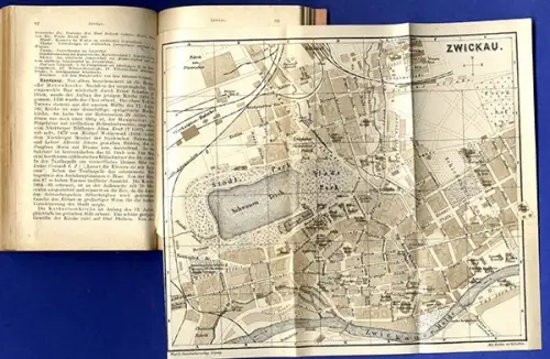 Sachsen Erzgebirge Böhmen Chemnitz Zwickau Eger Reise Wanderbuch Führer 1922