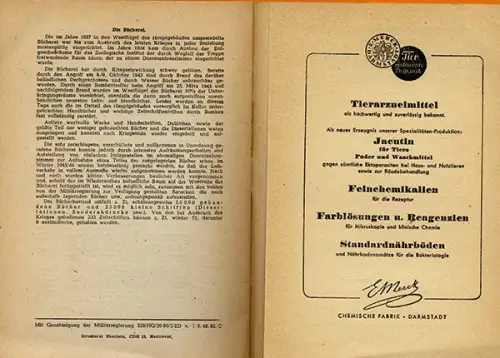 Niedersachsen Hannover 170 Jahre Tierärztliche Hochschule Festschrift 1948