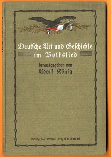 Deutschland Weltkrieg Geschichte Heimat illustriertes Volkslieder Buch 1915