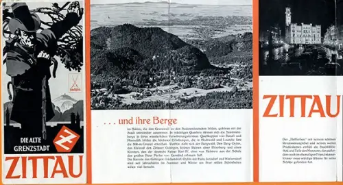 Sachsen Grenzstadt Zittau Stadt Geschichte Werbung Reklame Reise Prospekt 1936