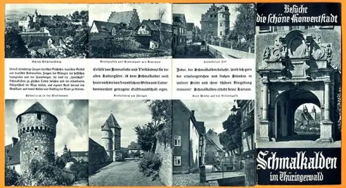 Thüringen Schmalkalden Stadt Geschichte Architektur Falt Werbe Prospekt 1938