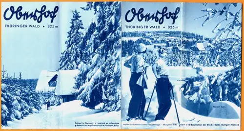 Thüringen Thüringer Wald Kurort Oberhof im Winter Panorama Werbeheft 1940