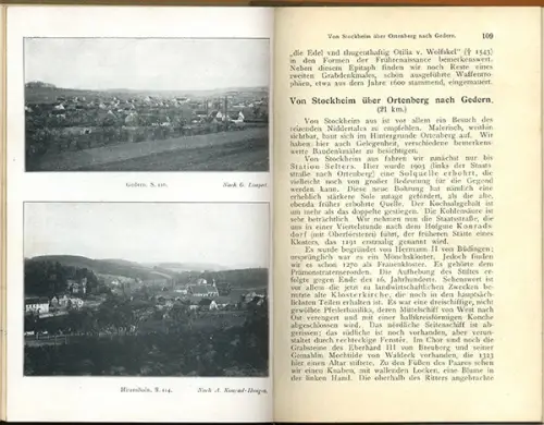 Hessen Main Kinzig Wetterau Rhön Vogelsberg Club Wanderbuch 1910