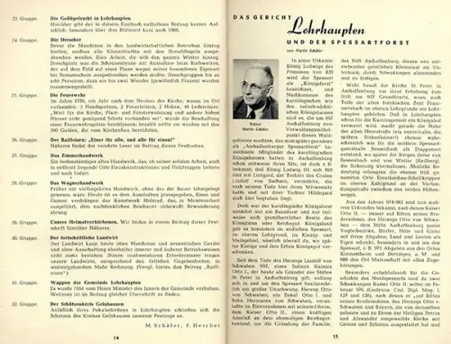 Main Kinzig Spessart 900 Jahre Lohrhaupten Geschichte Chronik Festschrift 195