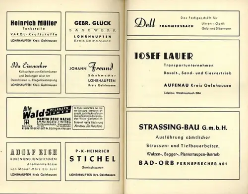 Main Kinzig Spessart 900 Jahre Lohrhaupten Geschichte Chronik Festschrift 195