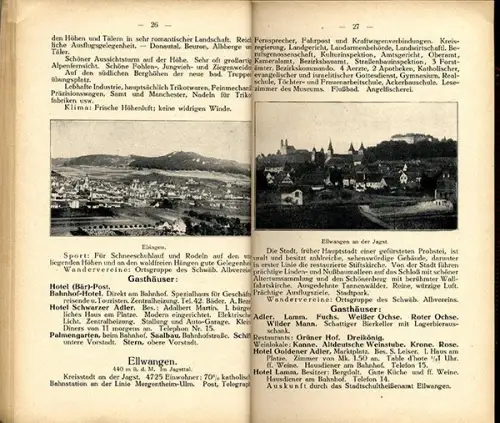Württemberg Schwaben Hohenzollern Jagst Neckar Reiseführer Wanderbuch 1911