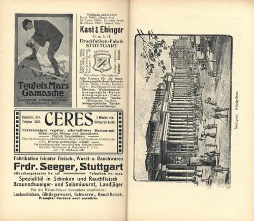 Württemberg Schwaben Hohenzollern Jagst Neckar Reiseführer Wanderbuch 1911