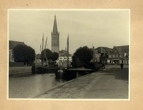Emden ? Niedersachsen Nordsee Hafen Stadtzentrum 2 Original Foto um 1954
