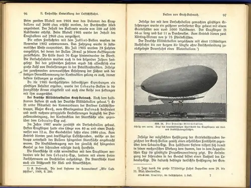 Luftfahrt Geschichte Ballon Flug Zeppelin Technik Luftschiffahrt Handbuch 1911