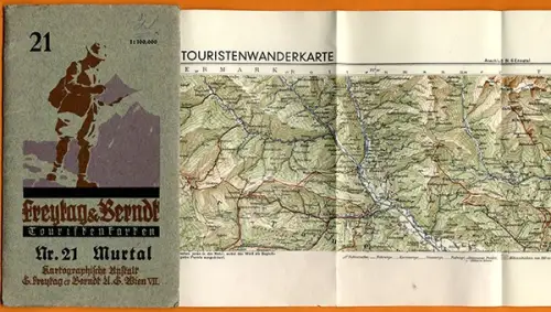 Alpen Deutschland Österreich Bergsteigen Alpine 8 Freytag Touristen Karten 1930