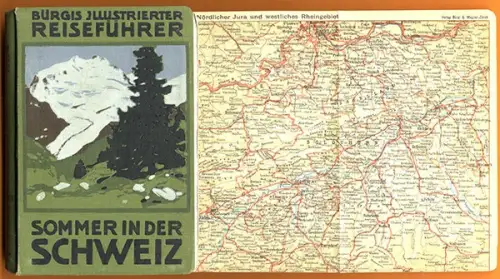 Schweiz Alpen Tessin Wallis Comer See Zürich llustrierter Reiseführer 1914