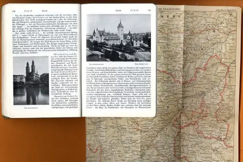 Schweiz Alpen Tessin Wallis Comer See Zürich llustrierter Reiseführer 1914