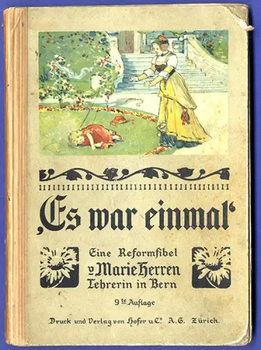 Schweiz Zürich Schule Pädagogik Reform Fibel Kinder Lesebuch illustriert um 1915