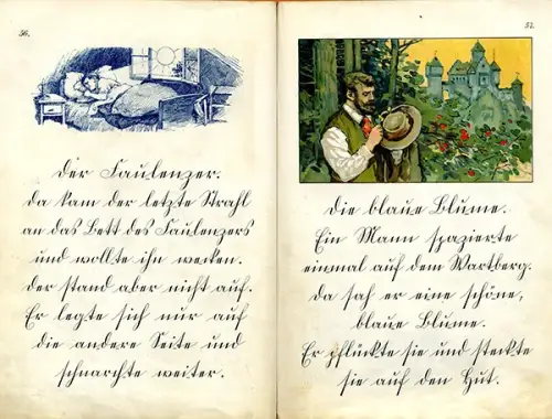 Schweiz Zürich Schule Pädagogik Reform Fibel Kinder Lesebuch illustriert um 1915