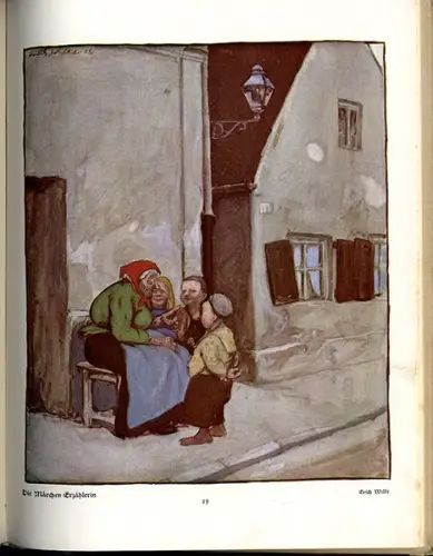 Kunst Grafik Jugendstil Münchner Jugend Stadt und Land Viertes Kinderbuch 1909