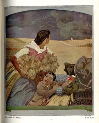 Kunst Grafik Jugendstil Münchner Jugend Stadt und Land Viertes Kinderbuch 1909