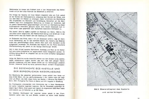 Bayern Mainfranken Limes Archäologie Stockstadt Römer Burg Kastell Buch 1968