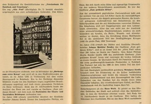 Hessen Wetterau Butzbach Stadt Geschichte Chronik Reiseführer 1961