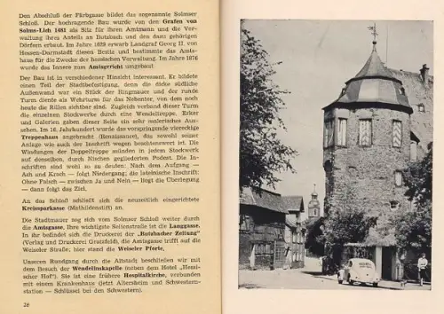 Hessen Wetterau Butzbach Stadt Geschichte Chronik Reiseführer 1961