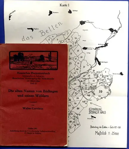 Hessen Büdingen Büdinger Wald Hessisches Flurnamenbuch Heft 22 Buch 1941