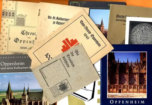 Rhein Hessen Oppenheim Stadt Kirche Turnfest Heimat Bücher Sammlung ab 1933