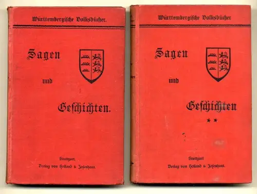 Württemberg Schwarzwald Schwaben Heimat Geschichte Volkskunde Sagen 2 Bände 1901