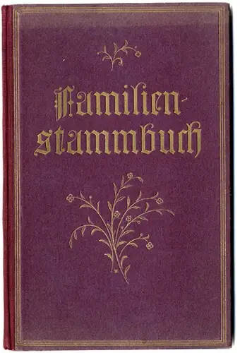 Hessen Darmstadt Ahnenforschung Familien Stammbuch mit Eintragungen 1924