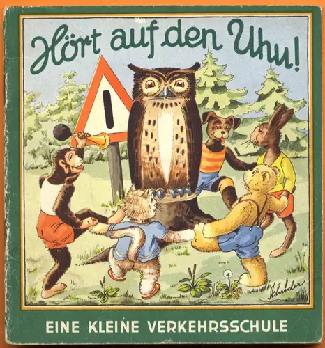 Hamburg BP Benzin Werbung Rklame Kinder Verkehrs Schule Uhu Bilderbuch 1951