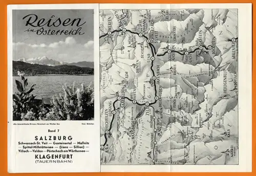 Österreich Alpen Salzburg Mallnitz Villach Klagenfurt Velden Reiseführer 1950