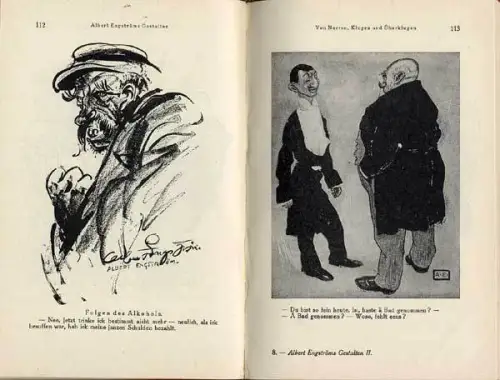 Schweden Kunst Grafik Karikatur Zeichnungen von Albert Engström Buch 1928
