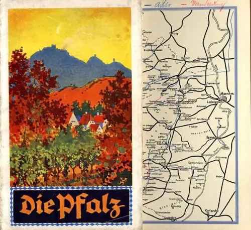 Rheinland Saar Pfalz Weinstraße Westrich Reise Verkehr Handbuch 1929