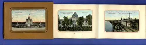 Rhein Düsseldorf Industrie Gewerbe Ausstellung Leporello Album von 1902