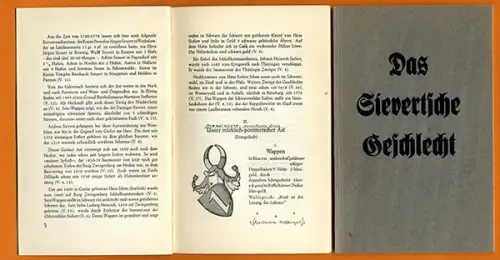 Goslar Uckermark Pommern Genealogie Ahnenforschung Familie Sievert Buch 1955