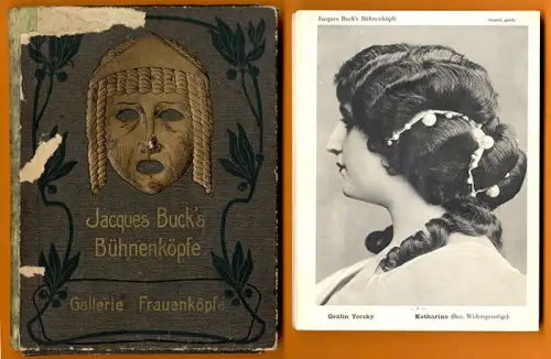 Mode Theater Haar Frisuren 24 Frauen Köpfe Schmink Kunst Modell Mappe 1907