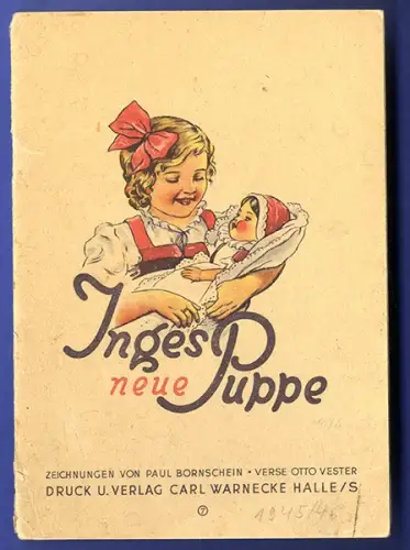 Inges neue Puppe Kinder Nachkriegs Bilderbuch Bilder Paul Bornschein 1946