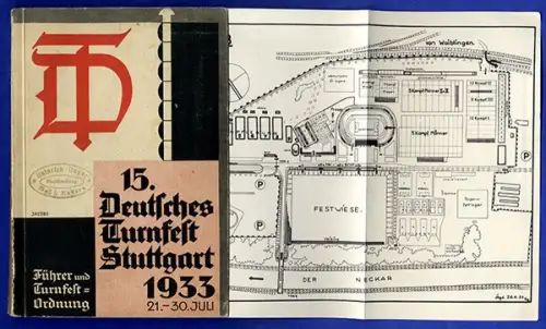 Württemberg Stuttgart Sport 15. Deutsches Turnfest Festschrift Programm 1933