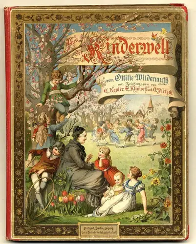 Kinder Bilderbuch Geschichten von Ottilie Wildermuth farbig illustriert um 1910