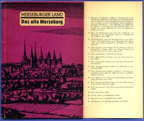 Sachsen Anhalt Merseburg Saale Stadt Geschichte Heimatbuch 1970