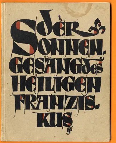 Kirche Heilige Franz von Assisi Sonnengesang Typografie Kunst Grafik Buch 1926