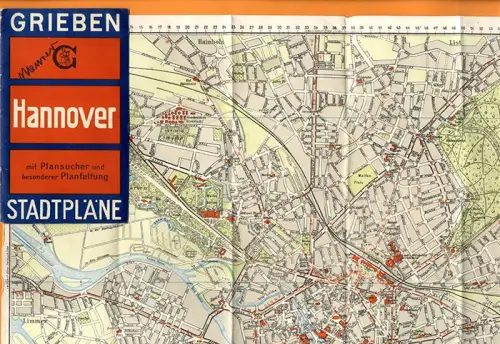 Niedersachsen Hannover Griebens Stadtplan Straßenverzeichnis Vororte 1930