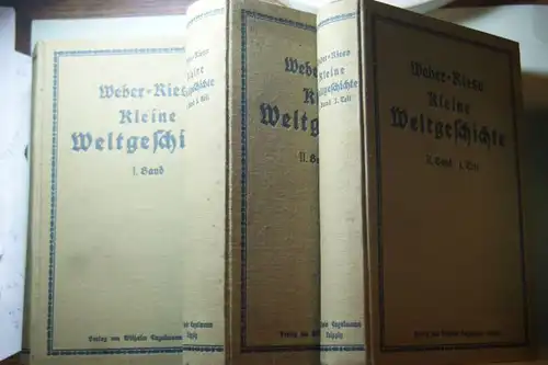 Weber und Riess: Weltgeschichte in zwei Bänden 3 Bücher