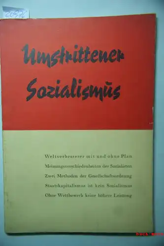 Walter, Hans: Umstrittener Sozialismus : sind die Russen auf dem richtigen Wege? Kritische Gedanken eines deutschen Beobachters