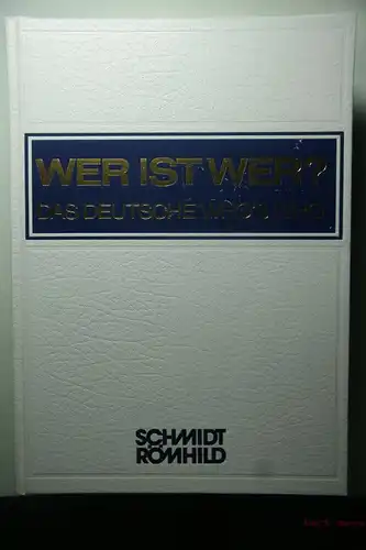 Habel, Walter (Begründet): Wer ist wer? Das deutsche WhoÂ´s Who. Bundesrepublik Deutschland XXXIII. Ausgabe 1994/1995