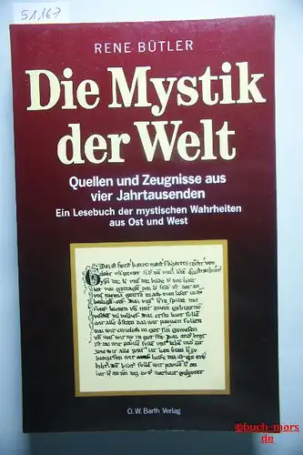 Bütler, Rene: Die Mystik der Welt. Sonderausgabe. Quellen und Zeugnisse aus vier Jahrtausenden